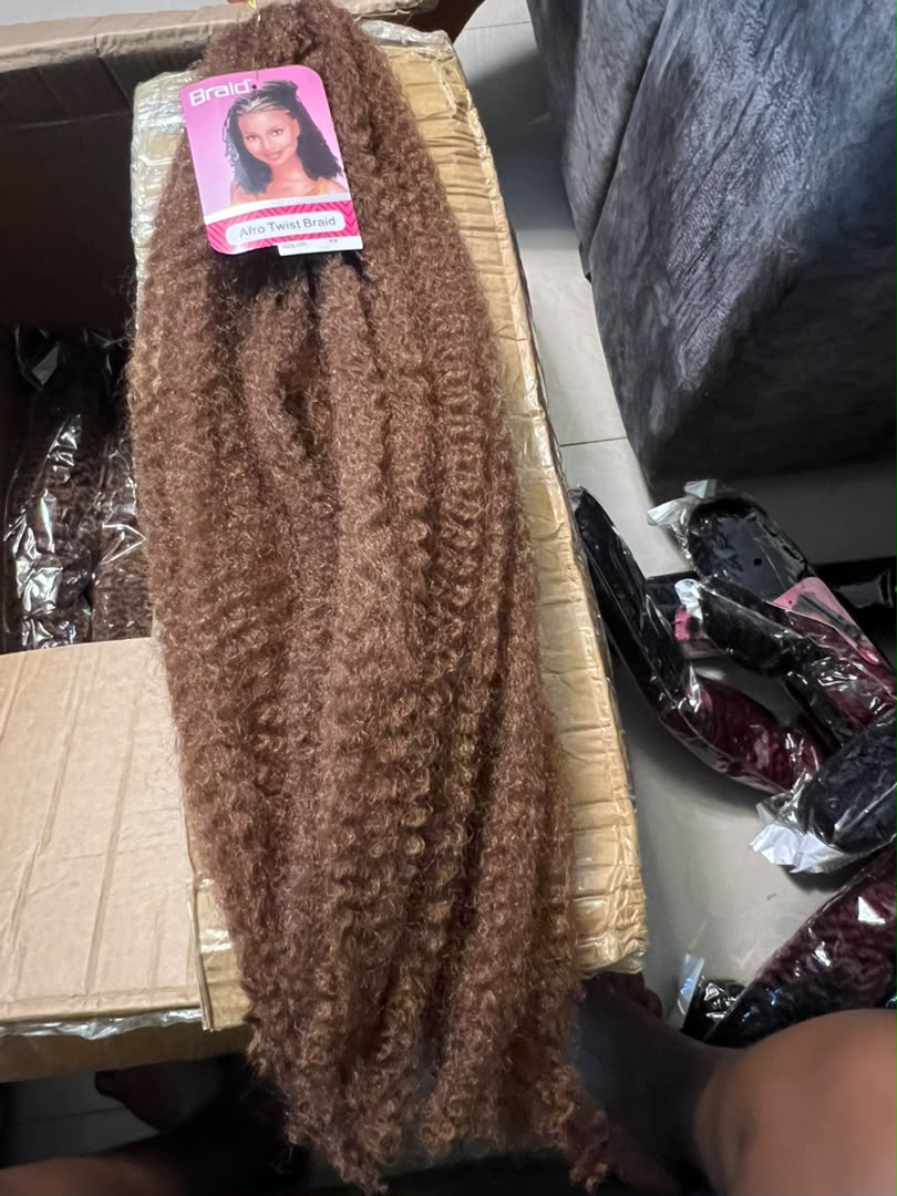 Afro Twist Braid – Noir/Bordeaux Ombré